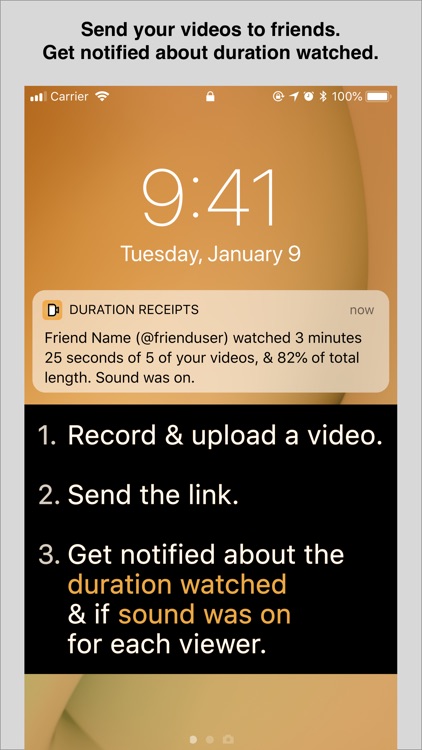 Duration Receipts for Video