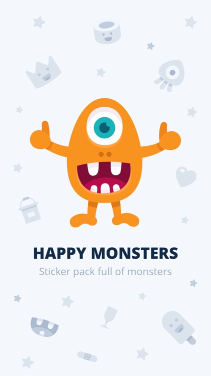 Happy Monster stickers