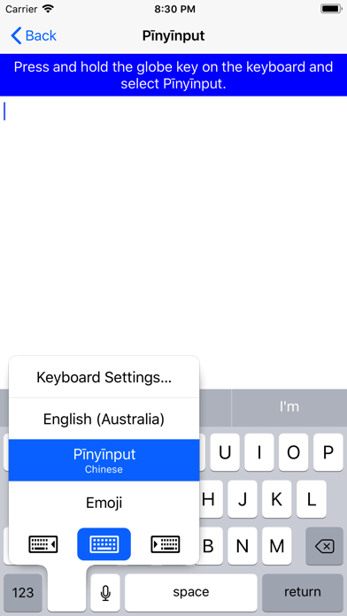 Pinyinput screenshot 2