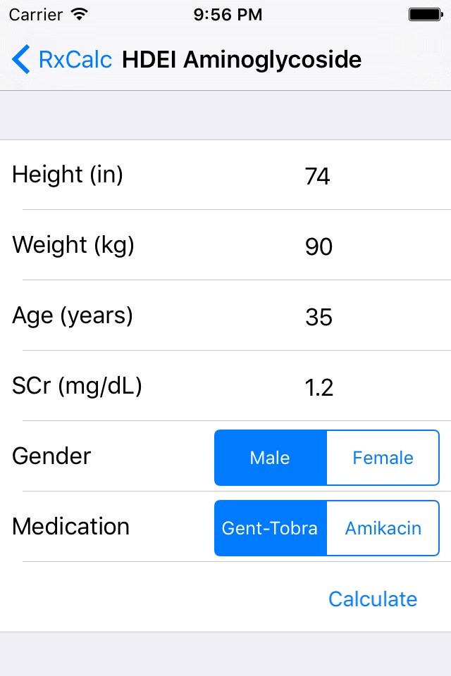 RxCalc screenshot 3