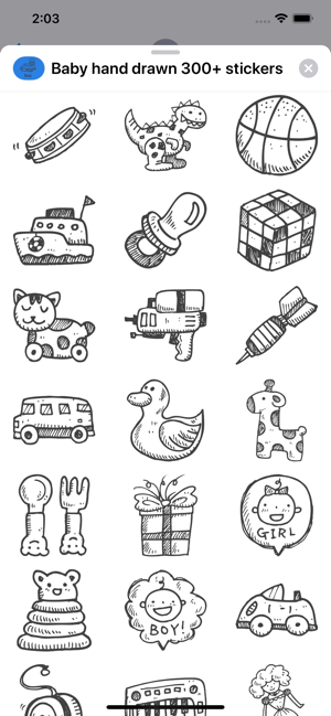 Baby hand drawn 300+ stickers(圖8)-速報App