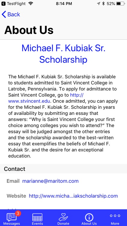 Kubiak Scholarship