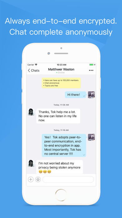 Tok - Encrypted Messaging screenshot 3