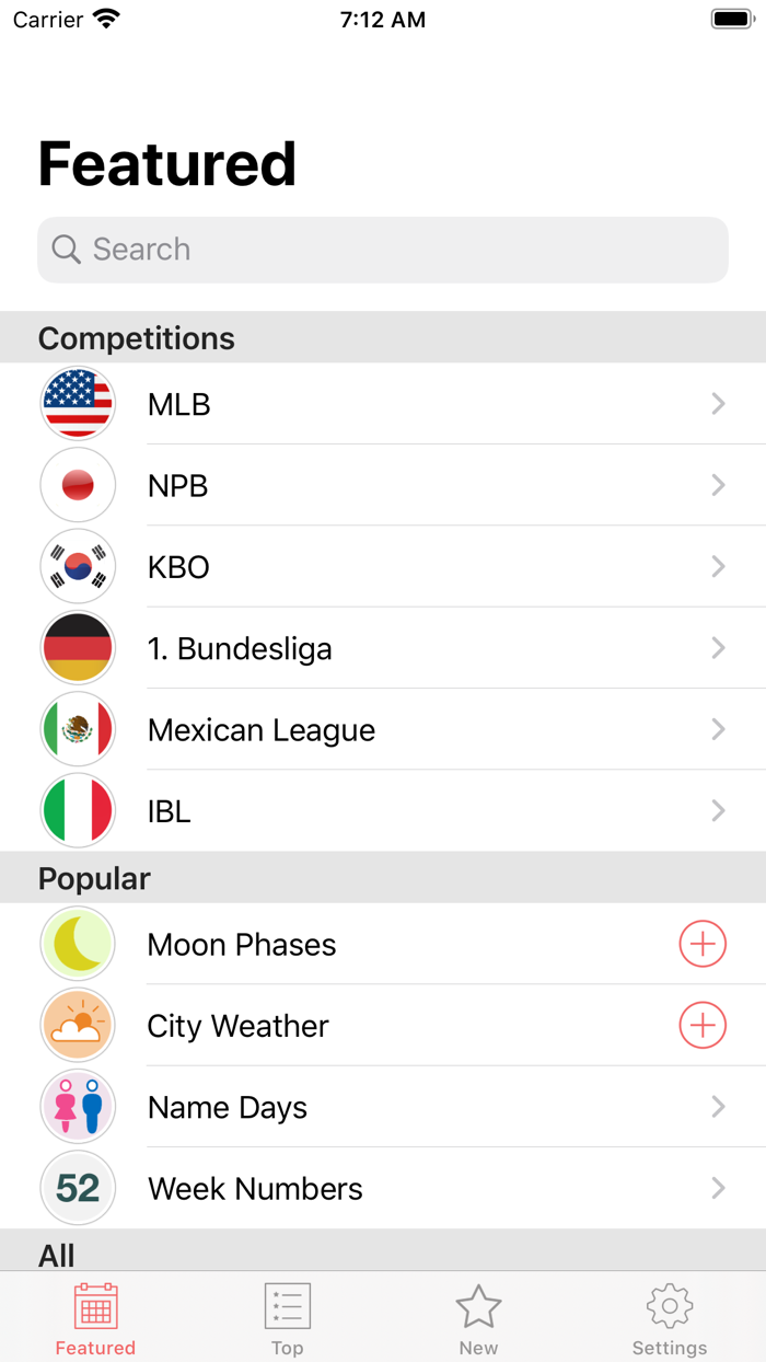 Baseball Games Calendars