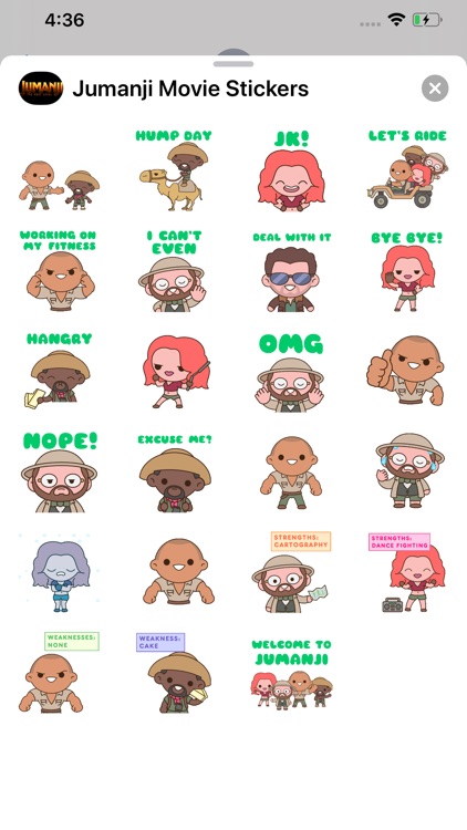 Jumanji Movie Stickers