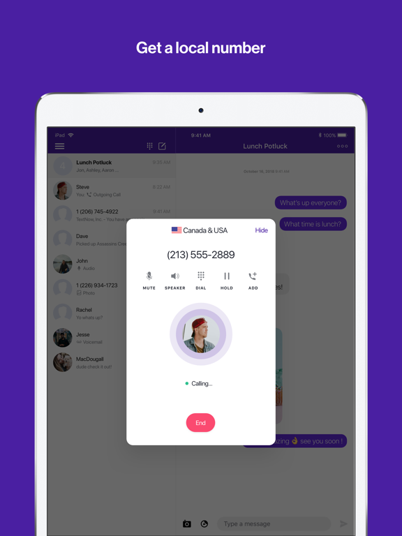 TextNow + Voice - Free Texting and Calling screenshot