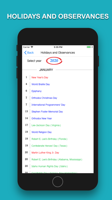 US Holiday Calendar screenshot 4