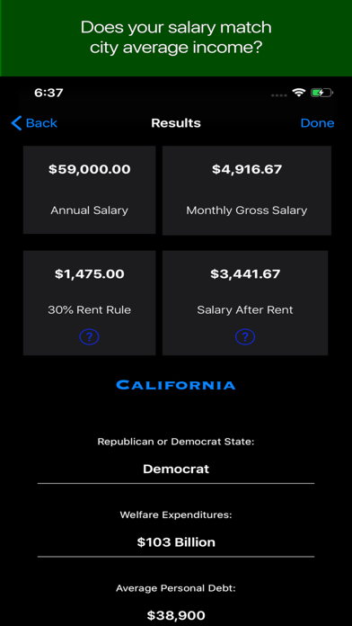 Job Relocation Cost of Living screenshot 2