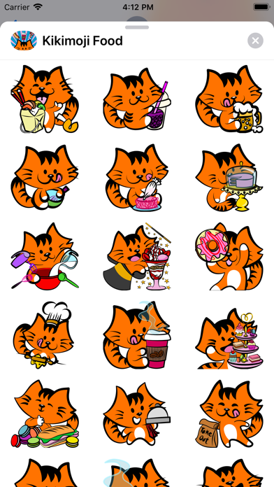 Kikimoji Food - Cat Stickers screenshot 3