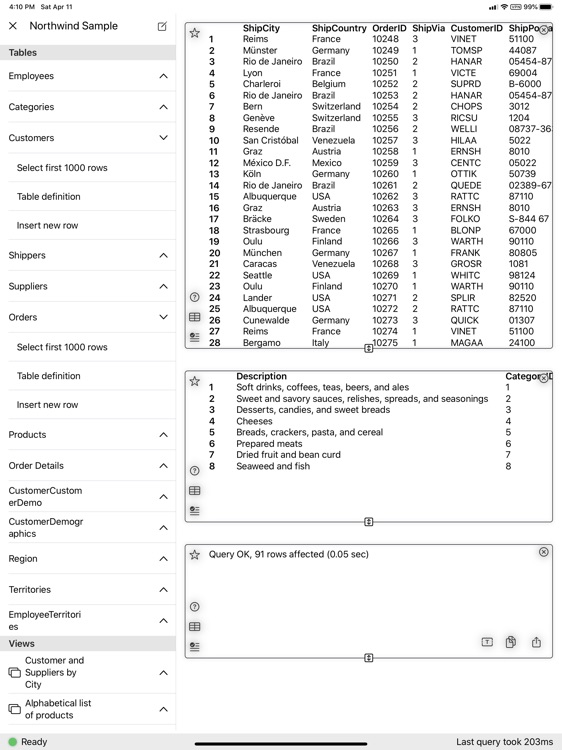 MSSQL Commander for iPad