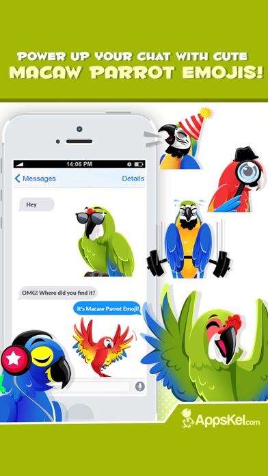 Macaw Parrot Emojis Stickers screenshot 3