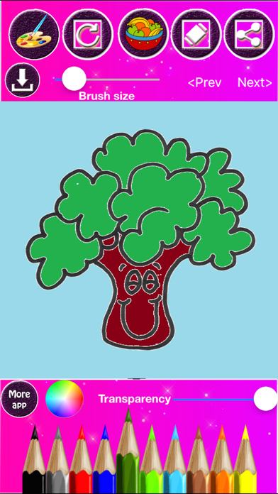 Fruit & Vegetables Coloring Screenshots