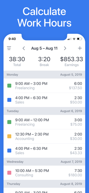 Hours - Tracker & Calculator