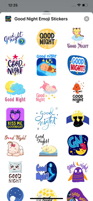 Good Night Emoji Stickers(圖1)-速報App