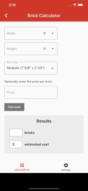 brick calculator