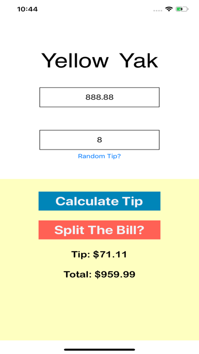 Yak: Split Bills Calculate Tip screenshot 2
