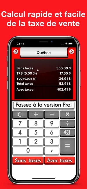 Calcutateur de taxe du quebec