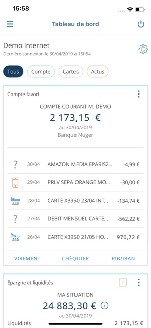 Banque Nuger pour iPhone