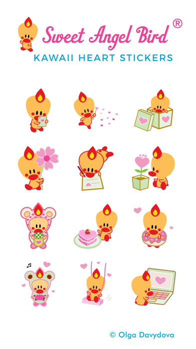 How to cancel & delete Sweet Angel Bird Kawaii Heart Stickers from iphone & ipad 2