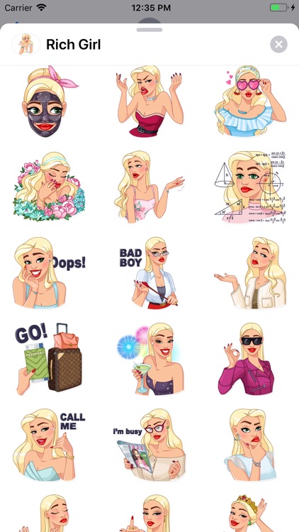 Rich Girl Sticker Pack