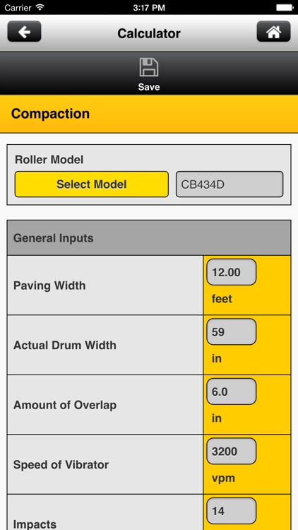 Caterpillar Paving Calculator screenshot-3