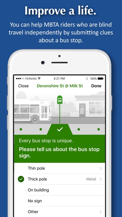 BlindWays: bus stop navigation