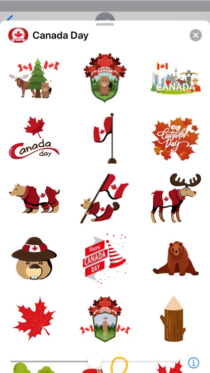 Happy Canada Day Stickers