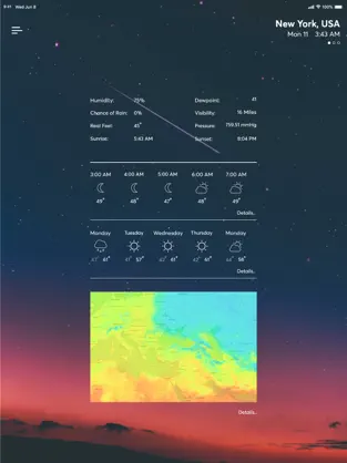 Screenshot 3 Weather, Pronóstico del tiempo iphone
