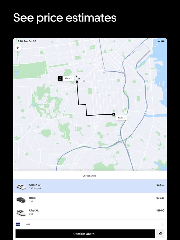 Uber screenshot
