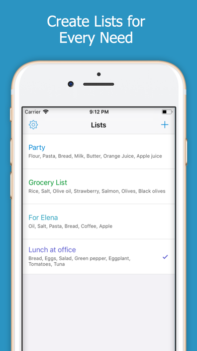 Shoppylist - Grocery List Screenshot on iOS