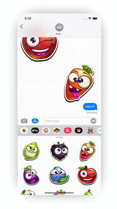 Funny Fruits Stickers screenshot 2