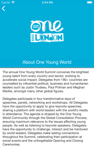 One Young World 2019 London screenshot 2