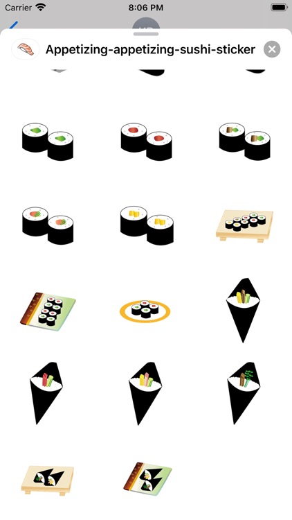 Appetizing sushi sticker