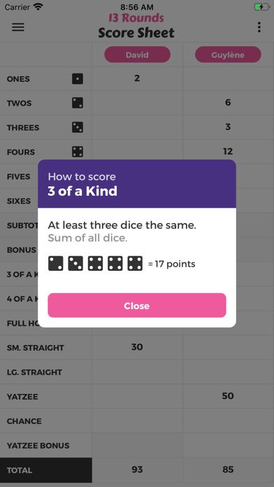 13 Rounds Score Sheet screenshot 2