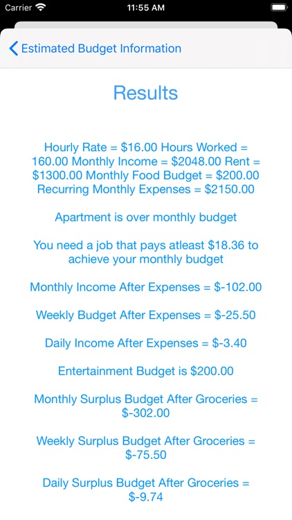 Simple Budget Estimator screenshot-6