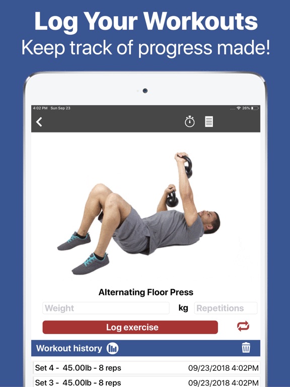 Gymster+ Weight Lifting Log Screenshots