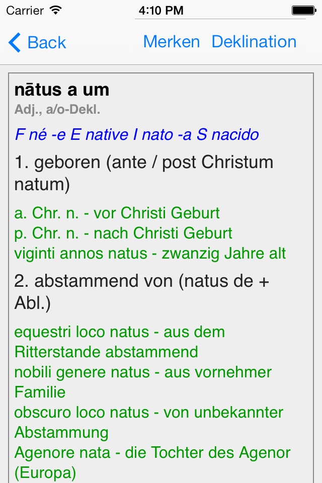 Navigium Großwörterbuch Latein screenshot 3