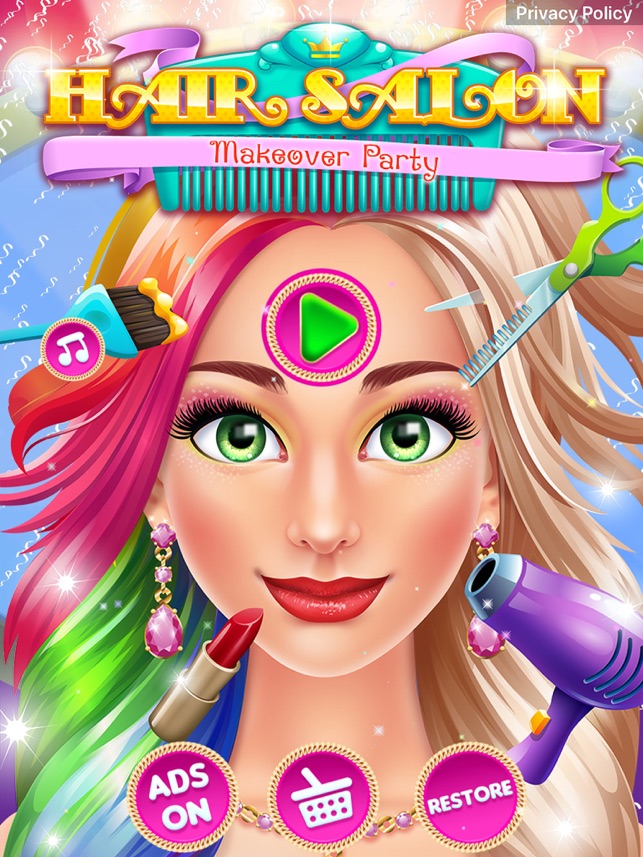 Hair Salon Makeover Party On The App Store - games hairs games free roblox hair