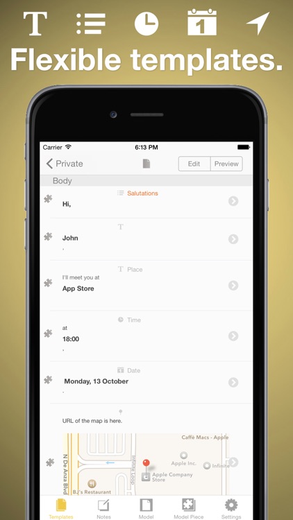 Line-Writer: Flexible Template