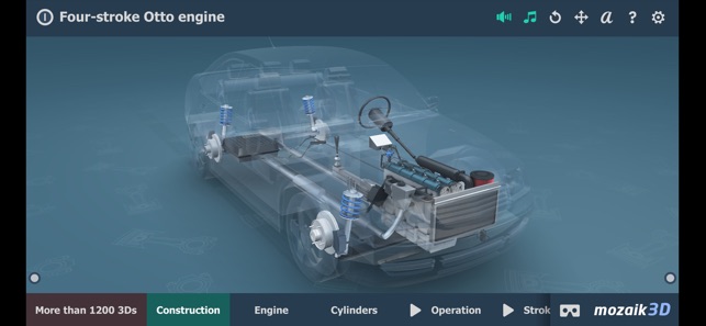 Four-stroke Otto engine 3D