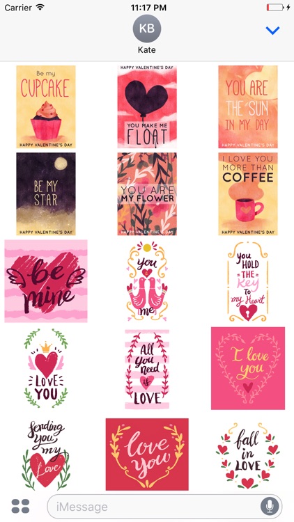 Valentines Hand Drawn Stickers