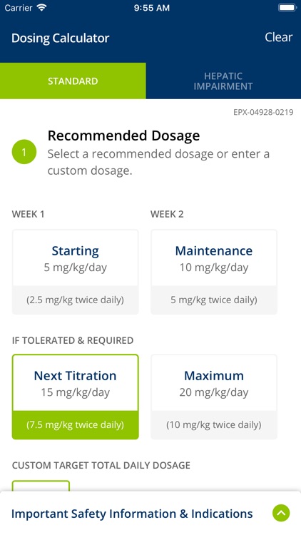 EPIDIOLEX® Dosing Calculator