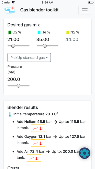 Gas blender toolkit screenshot 2