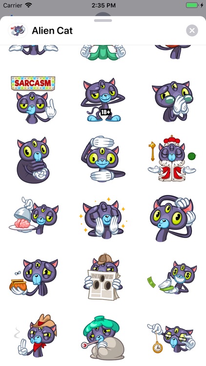 Alien Cat Sticker Pack