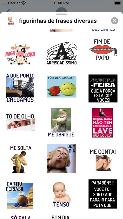 figurinhas de frases diversas