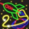 Glow Doodle 2 allows you to share the "vibrancy" of your neon style drawings & hand writings with friends because it turns your drawing into light flashing movies