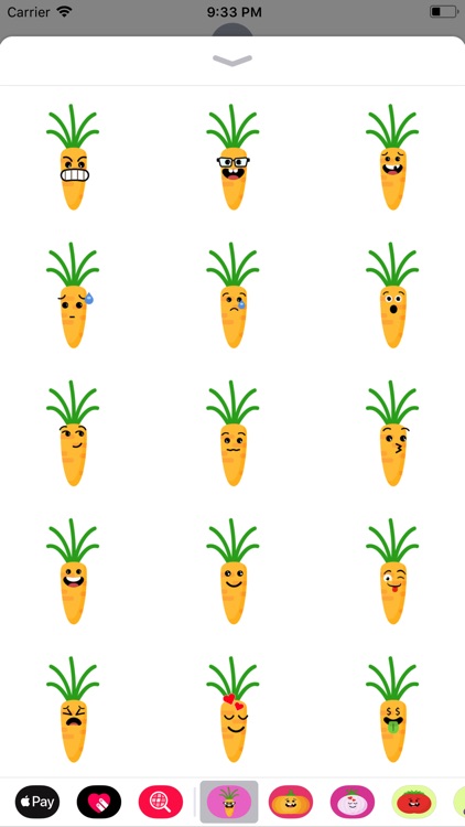carot yellow emoji stickers