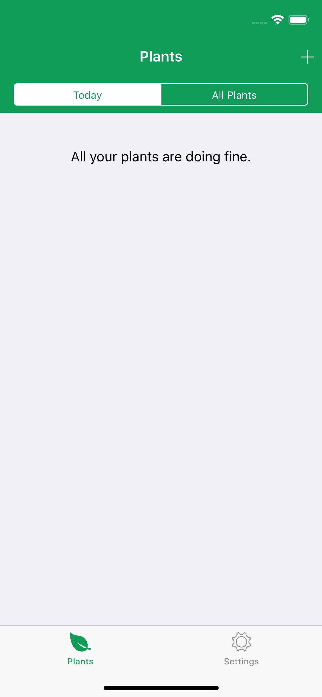 Screenshot do app Plant Reminder