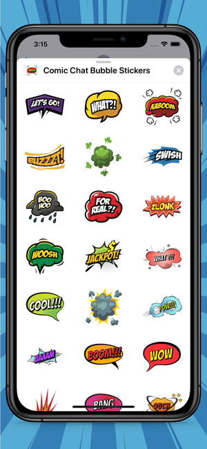 Comic Chat Bubble Stickers(圖4)-速報App