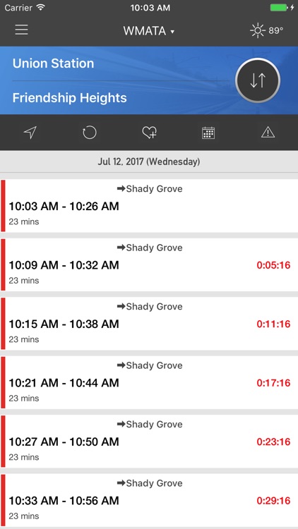 onTime : DC Metro - WMATA